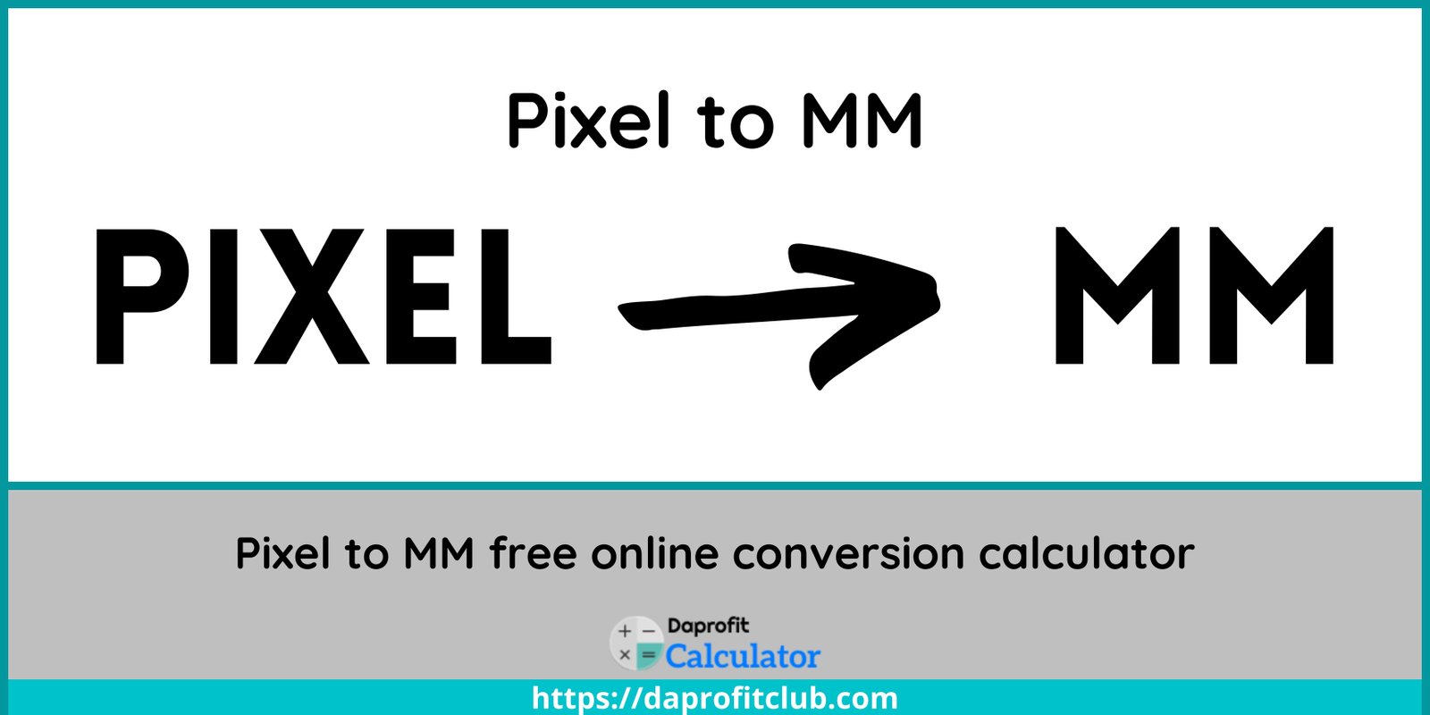 Pixel To MM px To Mm Conversion DaProfitClub