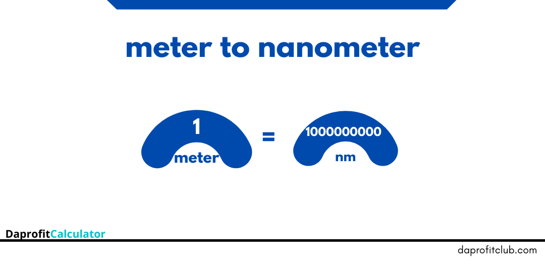 Meters to nanometers