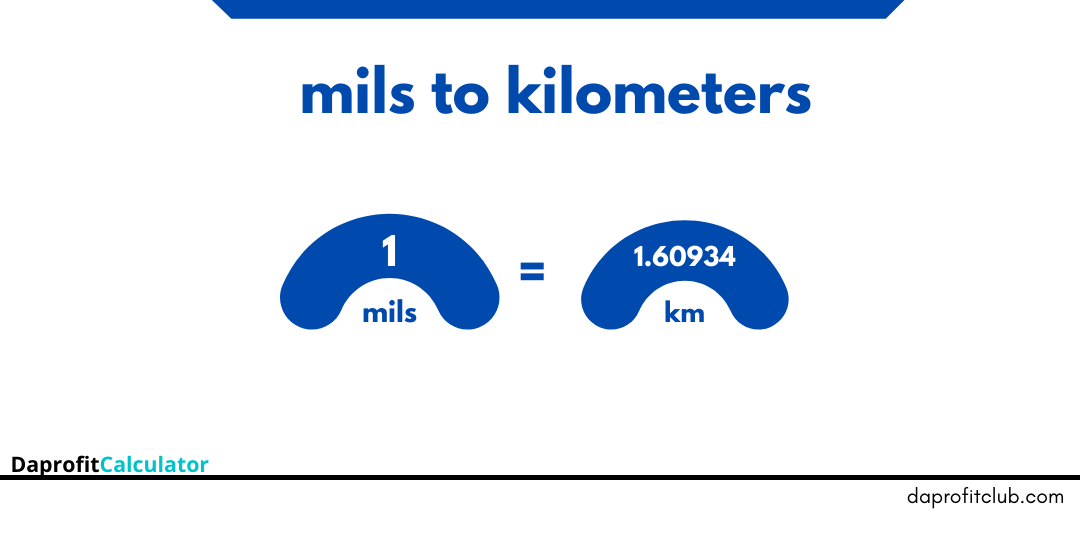 Mils to Kilometers